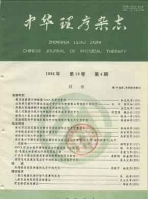 中华理疗期刊封面