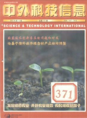 中外科技信息期刊封面
