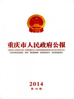 重庆市人民政府公报期刊封面